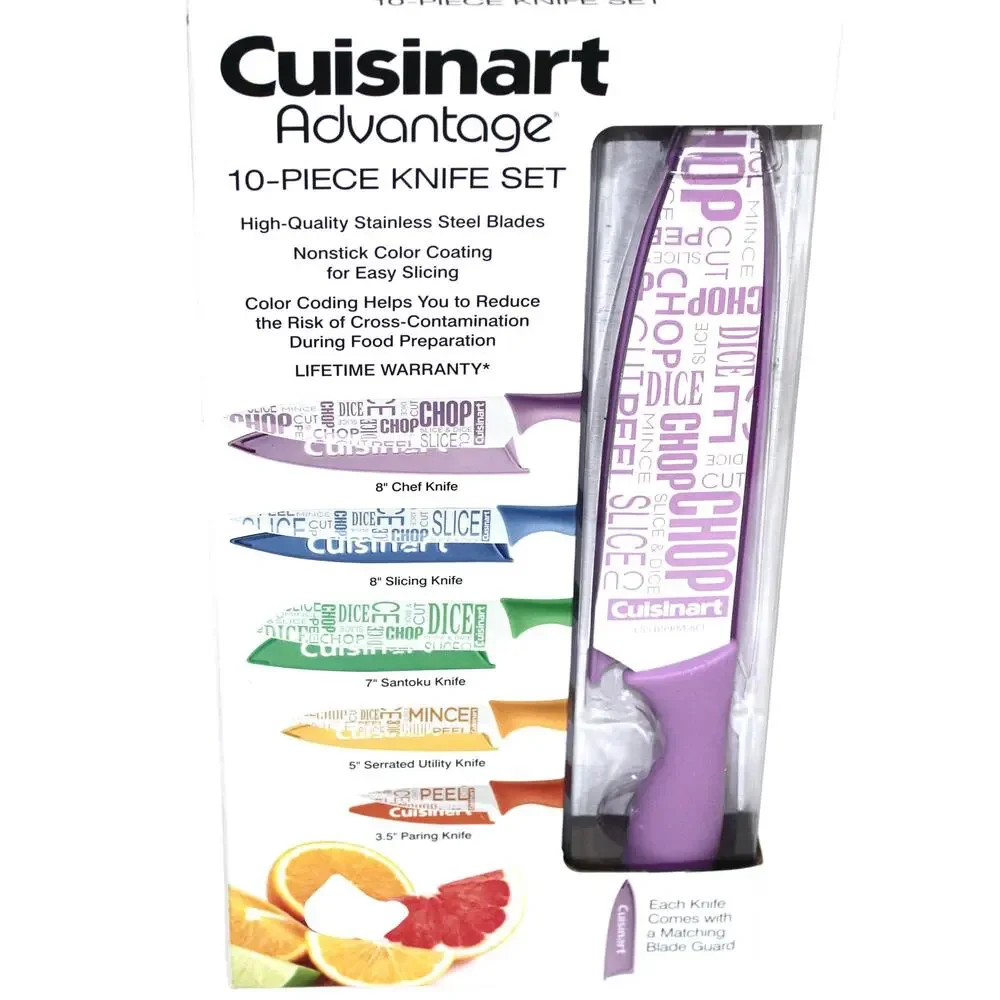 Cuisinart Ceramic-Coated Printed Cutlery Set NWT